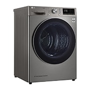 LG  双变频热泵· 大容量干衣机 健康智能护衣 10Kg 钛空银, 右边侧面视图, RH10V9PV2W, thumbnail 3