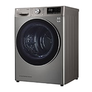 LG  双变频热泵· 大容量干衣机 健康智能护衣 10Kg 钛空银, 左边侧面视图, RH10V9PV2W, thumbnail 9