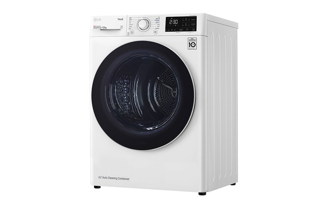 LG 双变频热泵·大容量干衣机 健康干衣护衣 10Kg  奢华白, 左面视图, RH10V3AV4W, thumbnail 11