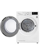 LG 双变频热泵·大容量干衣机 健康干衣护衣 10Kg  奢华白, 正面开门视图, RH10V3AV4W, thumbnail 2