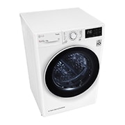 LG 双变频热泵·大容量干衣机 健康干衣护衣 10Kg  奢华白, 右上方侧面视图, RH10V3AV4W, thumbnail 10