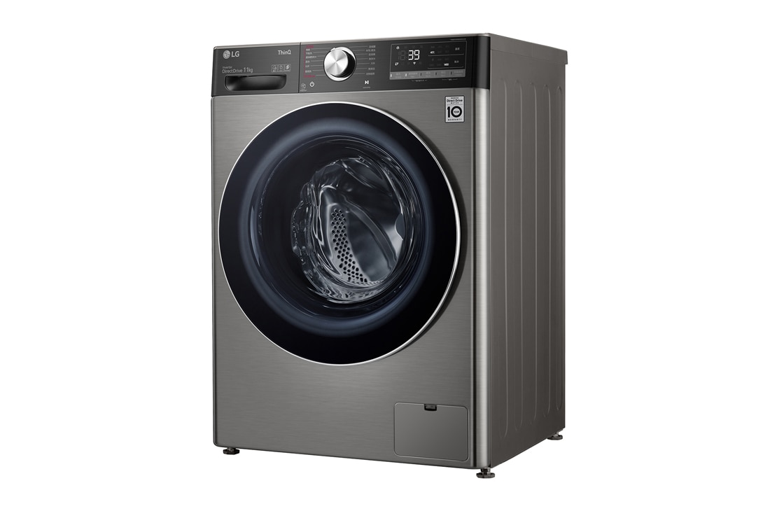 LG 人工智能 · 纤巧洗衣机 11Kg 蒸汽洗除菌除螨 钛空银, 左视图, FCH11G4M, thumbnail 12