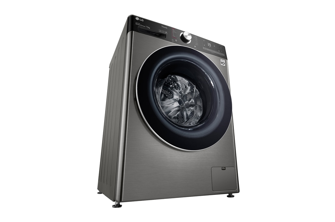 LG 人工智能 · 纤巧洗衣机 11Kg 蒸汽洗除菌除螨 钛空银, 右45度仰视图, FCH11G4M, thumbnail 13