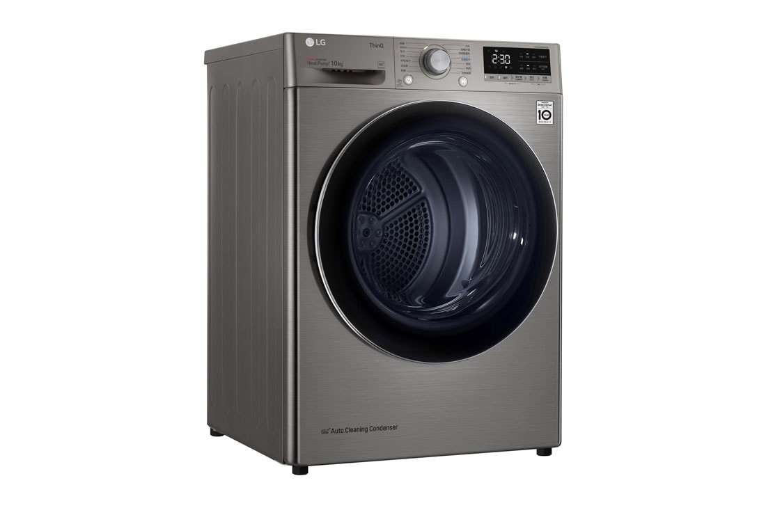 LG 双变频热泵·臻韵⁺干衣机 健康干衣护衣 10Kg  钛空银, 右边侧面视图, RH10V3PV8WS, thumbnail 3