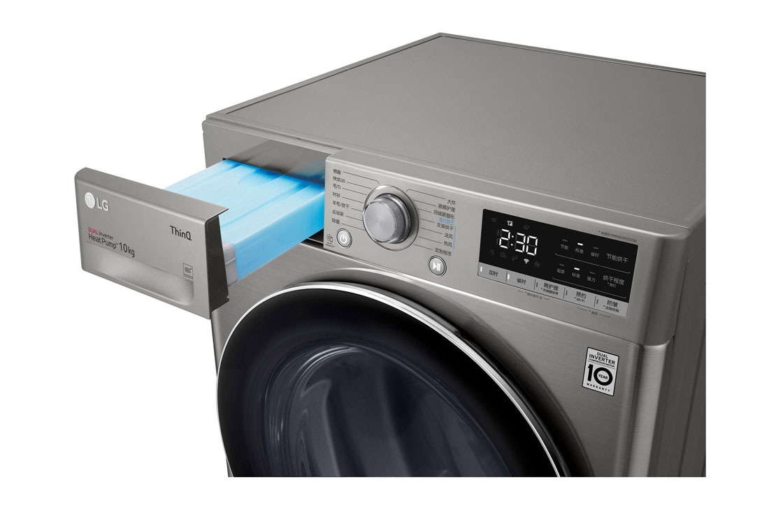 LG 双变频热泵·臻韵⁺干衣机 健康干衣护衣 10Kg  钛空银, 局部图5, RH10V3PV8WS, thumbnail 9