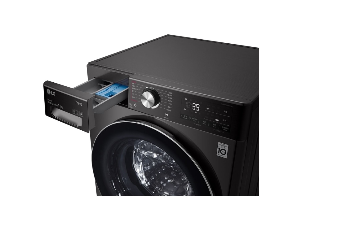LG 人工智能·纤巧洗衣机 大容量 速净喷淋 11Kg 曜岩黑, FG11BH4, thumbnail 6