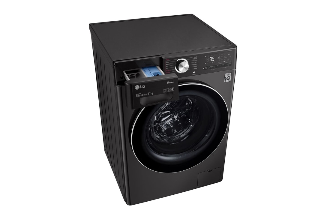 LG 人工智能·纤巧洗衣机 大容量 速净喷淋 11Kg 曜岩黑, FG11BH4, thumbnail 9
