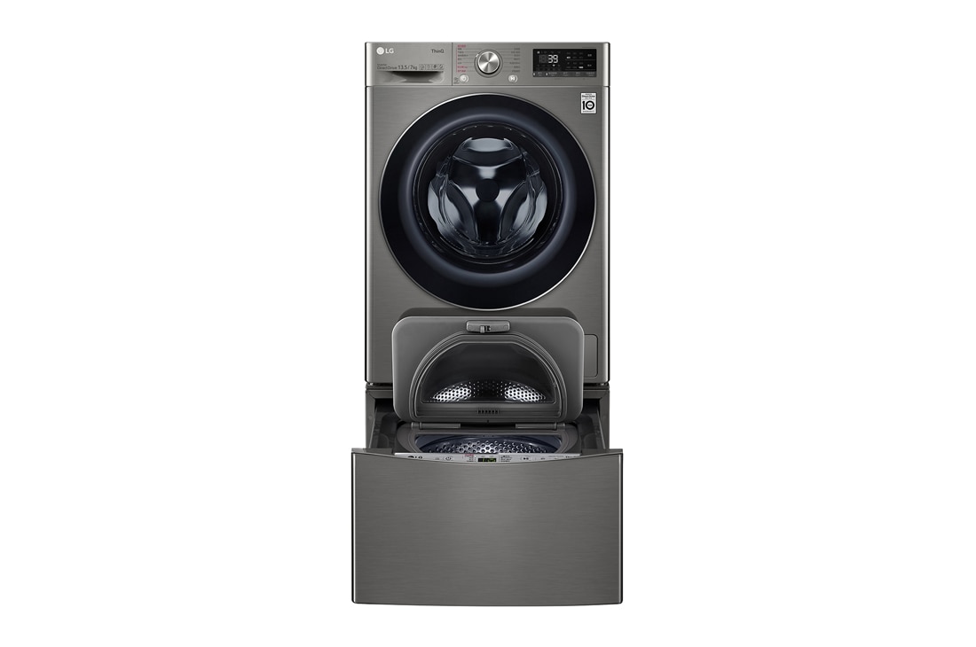 LG 同步分类 · 双擎洗干一体机 <br>蒸汽洗 大容量 13.5/7Kg 钛空银, 正面视图2, FD13PWW, thumbnail 3