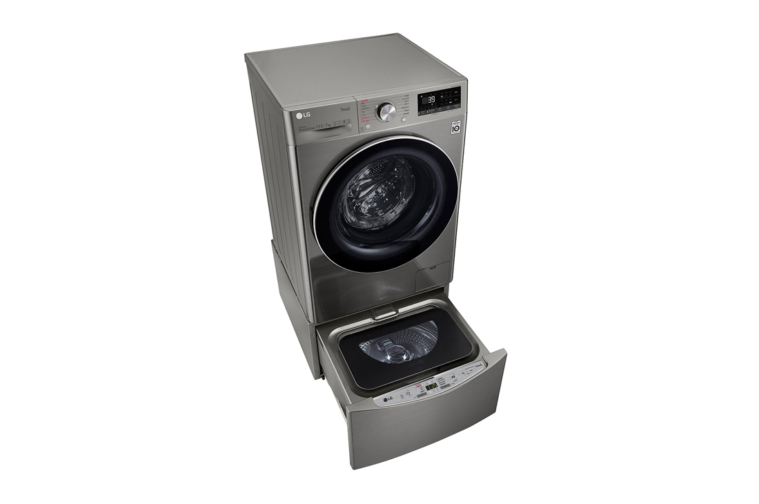 LG 同步分类 · 双擎洗干一体机 <br>蒸汽洗 大容量 13.5/7Kg 钛空银, 右侧视图, FD13PWW, thumbnail 10