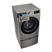 LG 同步分类 · 双擎洗干一体机 <br>蒸汽洗 大容量 13.5/7Kg 钛空银, 右侧视图, FD13PWW, thumbnail 6