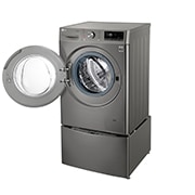 LG 同步分类 · 双擎洗干一体机 <br>蒸汽洗 大容量 13.5/7Kg 钛空银, 左侧开门视图, FD13PWW, thumbnail 8