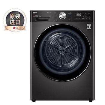 LG 双变频热泵·大容量干衣机 健康智能护衣 10Kg 曜岩黑1