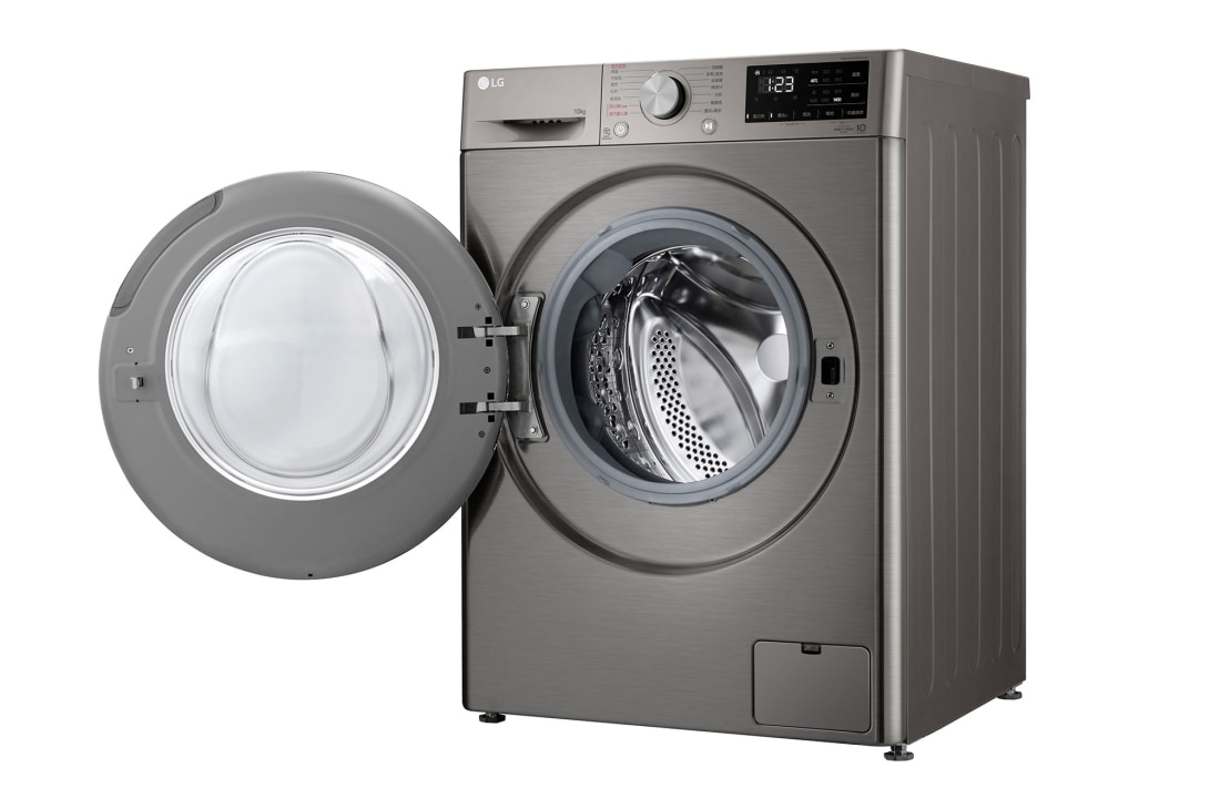 LG 人工智能·纤巧洗衣机 健康蒸汽洗 纤薄机身 10Kg 钛空银, Top view, FY10PN4, thumbnail 11