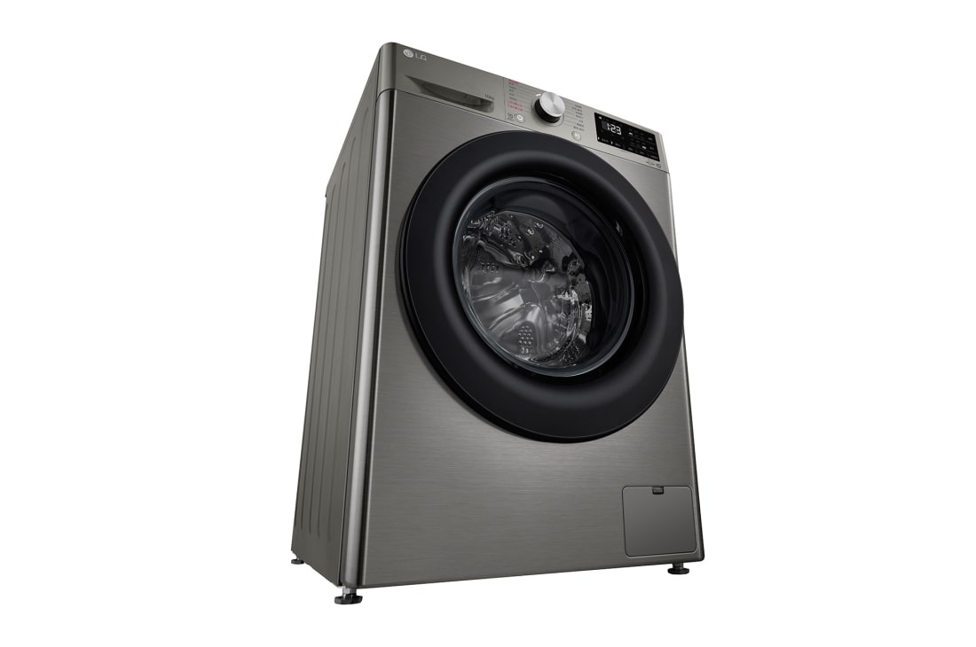 LG 人工智能·纤巧洗衣机 健康蒸汽洗 纤薄机身 10Kg 钛空银, rear view, FY10PN4, thumbnail 13