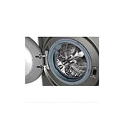 LG 人工智能·纤巧洗衣机 健康蒸汽洗 纤薄机身 10Kg 钛空银, 左侧视图，机盖关闭, FY10PN4, thumbnail 4