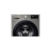 LG 人工智能·纤巧洗衣机 健康蒸汽洗 纤薄机身 10Kg 钛空银, 左侧视图，屏后盖打开, FY10PN4, thumbnail 5