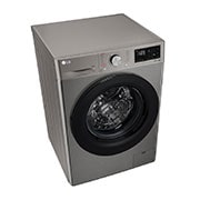 LG 人工智能·纤巧洗衣机 健康蒸汽洗 纤薄机身 10Kg 钛空银, 顶部视图，屏后盖关闭, FY10PN4, thumbnail 8