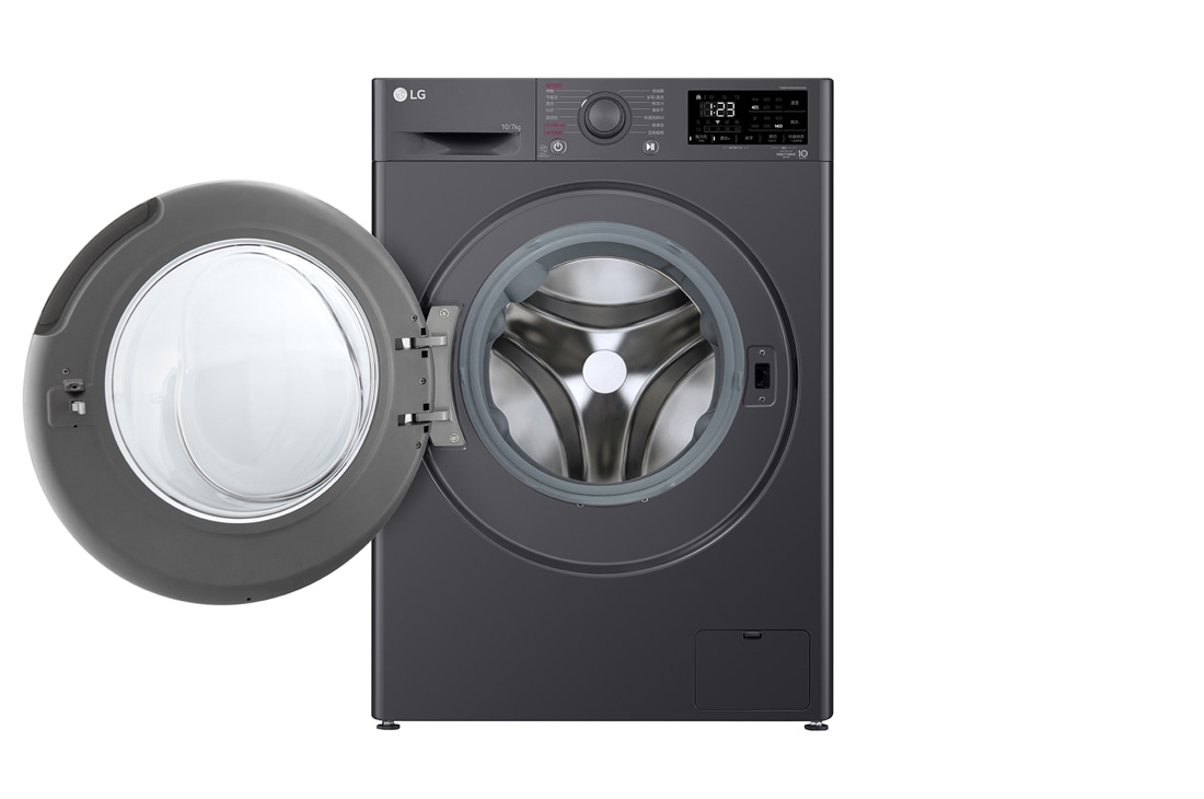 LG人工智能·星云黑洗烘一体机<br/>10/7Kg （京东专供）, 正面开门视图, FCY10R4M, thumbnail 2