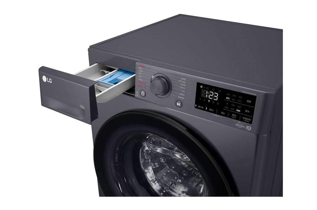 LG人工智能·纤巧洗衣机 <br>蒸汽洗烘 除菌除螨 护衣 10Kg 星云黑, 细节图, FCY10Y4M, thumbnail 6