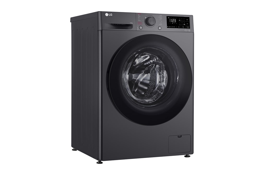 LG人工智能·纤巧洗衣机 <br>蒸汽洗烘 除菌除螨 护衣 10Kg 星云黑, 右侧面视图, FCY10Y4M, thumbnail 10
