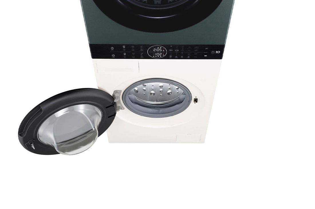 LG人工智能·WashTower洗烘塔<br>洗干一体机 奂然系列<br>13Kg+10Kg 玉石白+墨玉绿, FN231QH, thumbnail 4