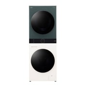 LG人工智能·WashTower洗烘塔<br>洗干一体机 奂然系列<br>13Kg+10Kg 玉石白+墨玉绿, FN231QH, thumbnail 1