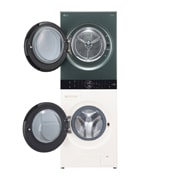 LG人工智能·WashTower洗烘塔<br>洗干一体机 奂然系列<br>13Kg+10Kg 玉石白+墨玉绿, FN231QH, thumbnail 3