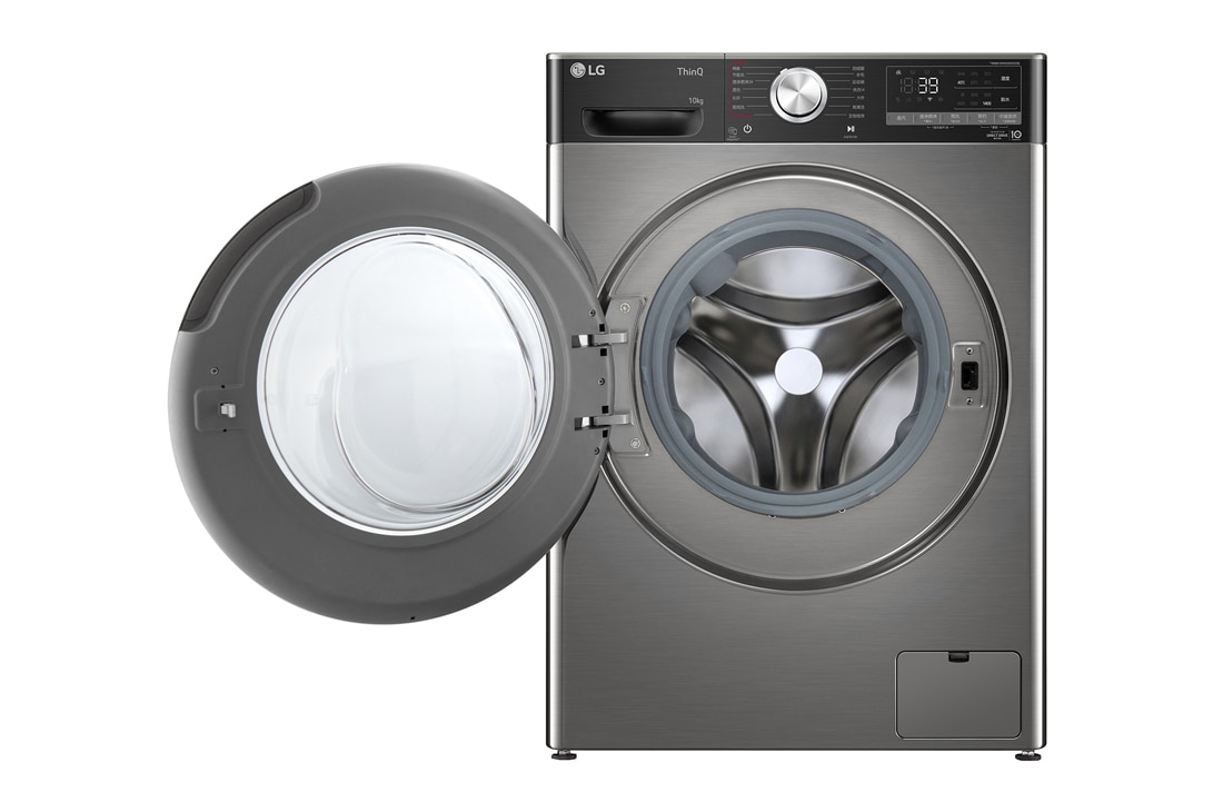 LG 人工智能·小旋风洗衣机 <br>速净喷淋 蒸汽洗10Kg 钛空银	, 02_Vivace_VC3_V700_11kg_Platinum_F4V5BRPKP0B_CN_FrontOpen, FCW10Y4PA, thumbnail 2