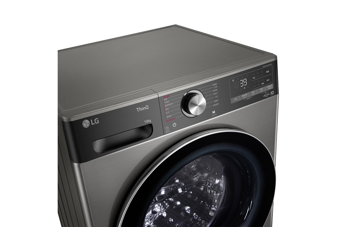 LG 人工智能·小旋风洗衣机 <br>速净喷淋 蒸汽洗10Kg 钛空银	, 03_Vivace_VC3_V700_11kg_Platinum_F4V5BRPKP0B_CN_Top_Left_Panel_Detail, FCW10Y4PA, thumbnail 3