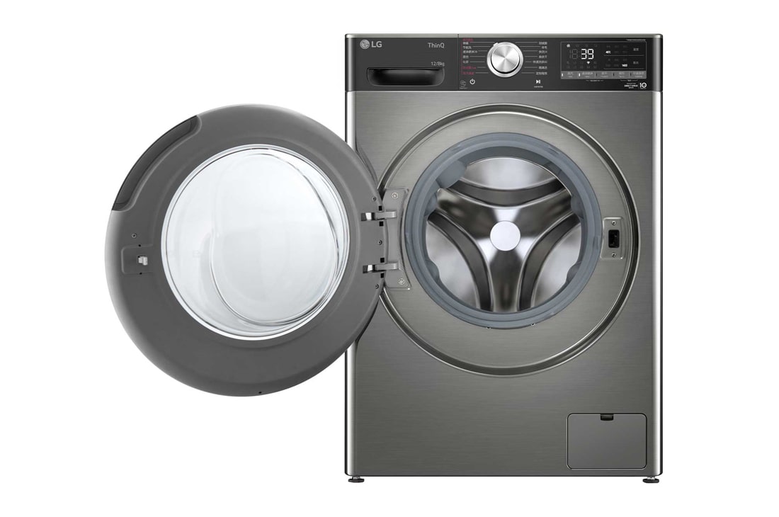 LG人工智能·小旋风<sup>Max</sup>洗烘一体机 360°速净喷淋  12/8Kg 钛空银, FCW10D4PA, FCW12D4PA, thumbnail 2
