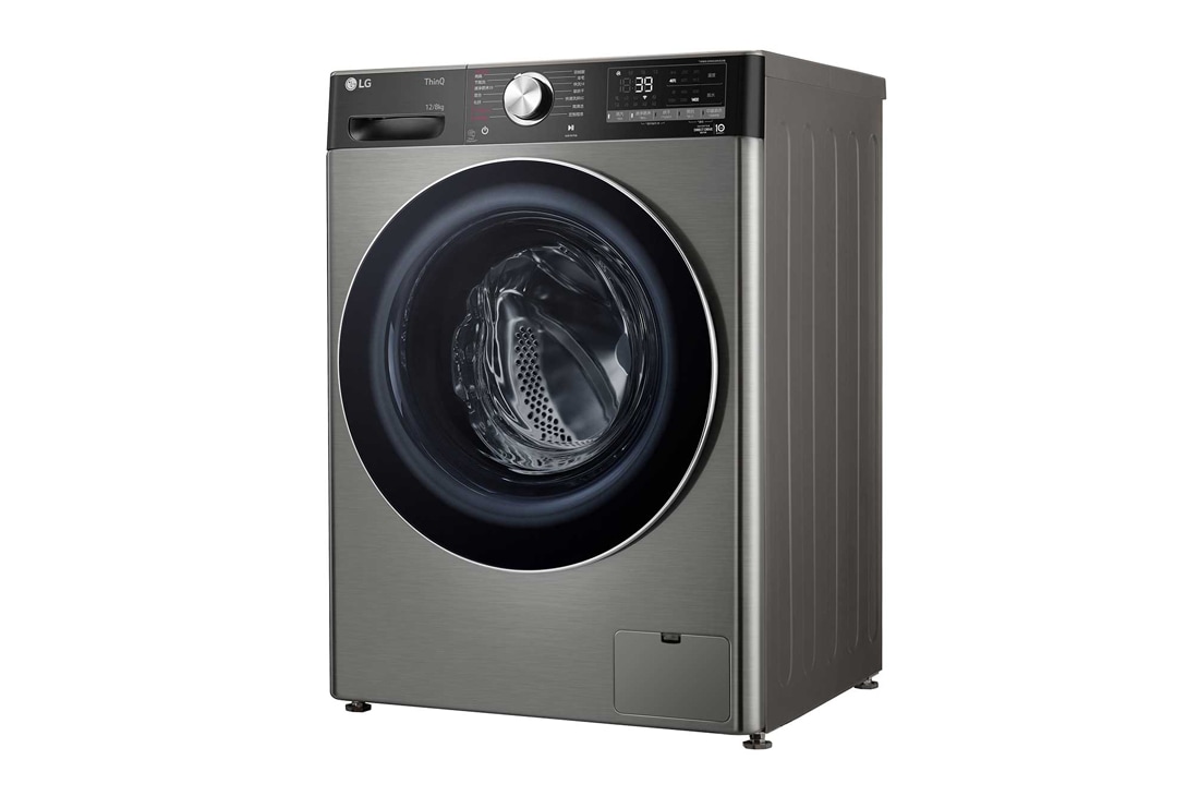 LG人工智能·小旋风<sup>Max</sup>洗烘一体机 360°速净喷淋  12/8Kg 钛空银, FCW10D4PA, FCW12D4PA, thumbnail 9