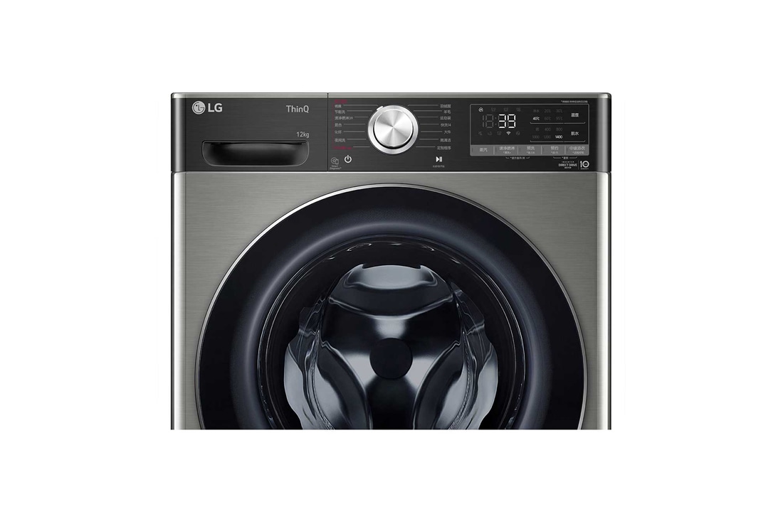 LG人工智能·小旋风<sup>Max</sup>大容量洗衣机 360°速净喷淋  12Kg 钛空银, 05_Vivace_VC3_V700_11kg_Platinum_F4V5BRPKP0B_CN_Front_Panel_Detail, FCW12Y4PA, thumbnail 5