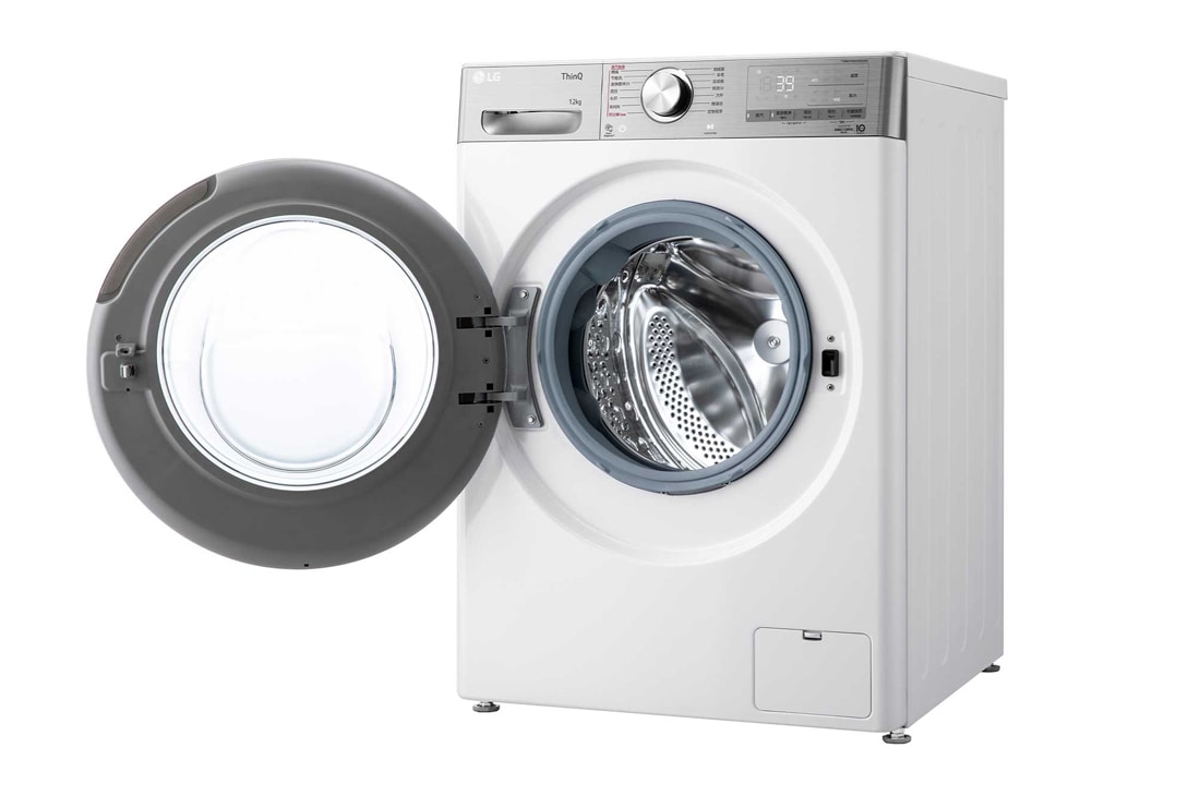 LG人工智能·小旋风<sup>Max</sup>大容量洗衣机 360°速净喷淋  12Kg 奢华白, 11_Vivace_VC3_V700_11kg_Platinum_F4V5BRPKP0B_CN_Right_Open, FCW12Y4WA, thumbnail 11
