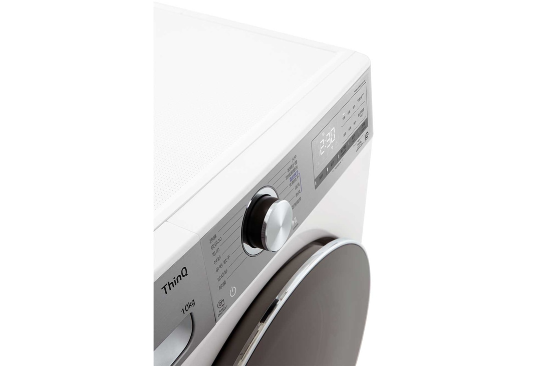 LG 双变频热泵· 大容量 干衣机 <br>智能护衣 10Kg 奢华白, 右边侧面视图, RH10V9AV2WR, thumbnail 9