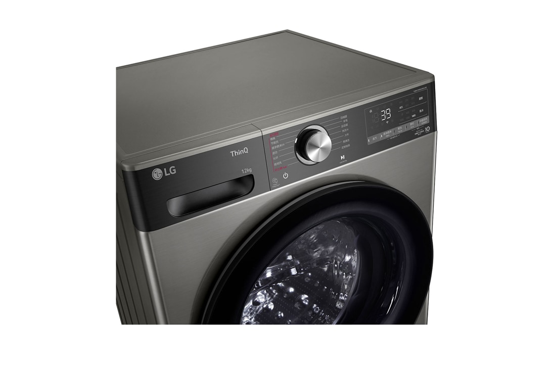 LG人工智能·小旋风<sup>Max</sup>大容量洗衣机 360°速净喷淋  12Kg 钛空银, 03_FY12PW4A_Top_Left_Panel_Detail, FY12PW4A, thumbnail 3