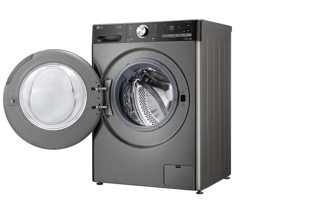 LG人工智能·小旋风<sup>Max</sup>大容量洗衣机 360°速净喷淋  12Kg 钛空银, 10_FY12PW4A_Left, FY12PW4A, thumbnail 10