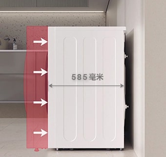 它显示小巧尺寸提高了空间利用率