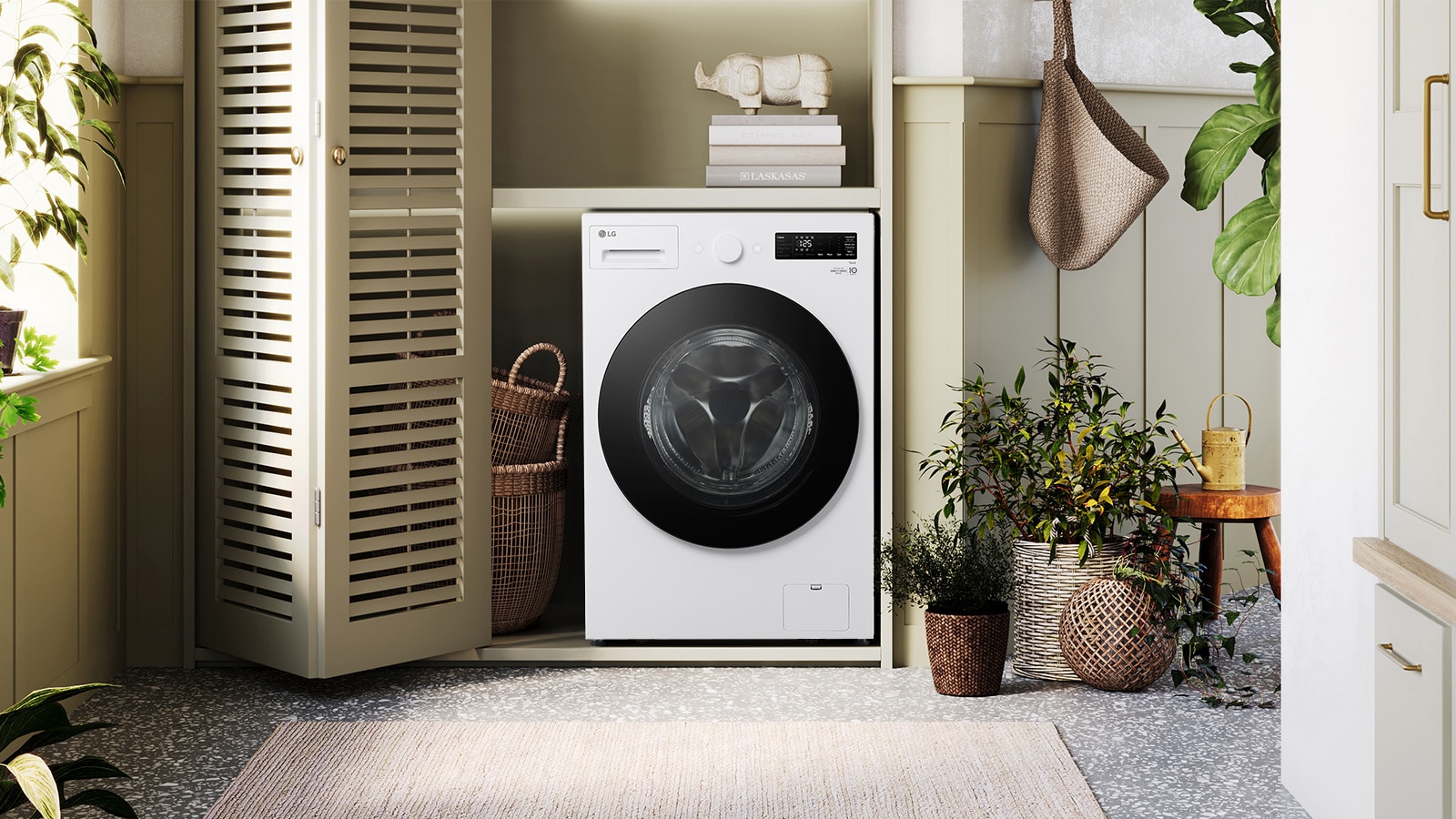 它显示洗衣机的内部的图像