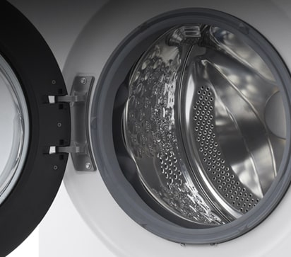 它显示了洗衣机的内部。