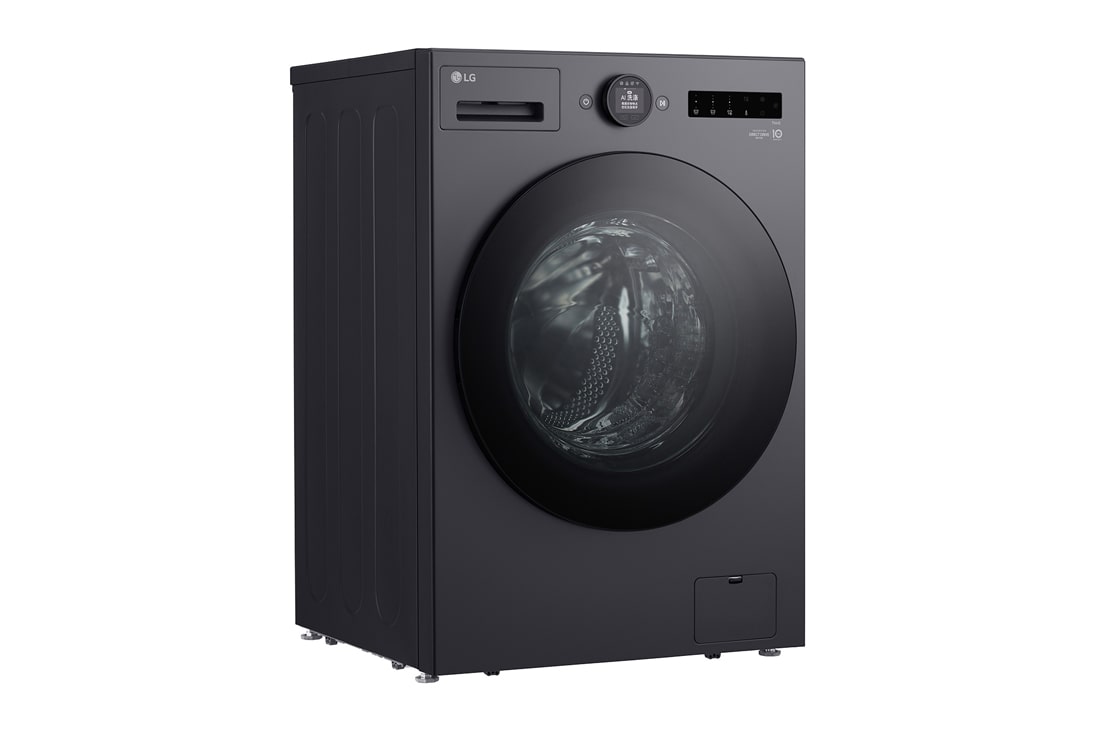 LG人工智能·觅境洗烘一体 <br>超薄机身 360°速净喷淋<br>14/8Kg 暮云黑, 左侧, FF14DJ0C, thumbnail 11