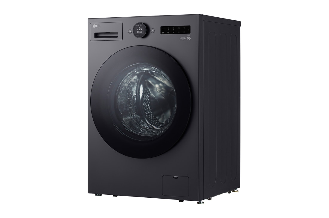 LG人工智能·觅境洗烘一体 <br>超薄机身 360°速净喷淋<br>14/8Kg 暮云黑, 右侧, FF14DJ0C, thumbnail 14