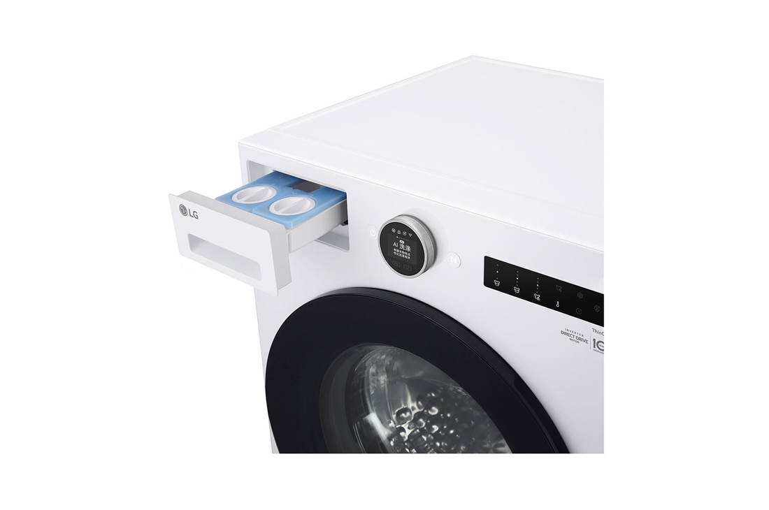 LG人工智能·觅境洗烘一体<br>超薄机身 360°速净喷淋<br>14/8Kg 云雾白, 详情 3, FF14CJ0C, thumbnail 5