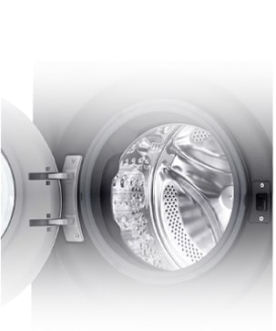 它显示了洗衣筒的内部细节。