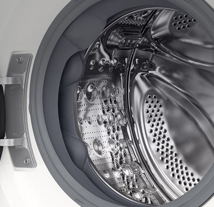 它显示了洗衣筒的内部细节。