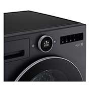 LG人工智能·觅境洗衣机 <br>极简超薄 360°速净喷淋  12Kg暮云黑, 左侧, FA12DA2C, thumbnail 4