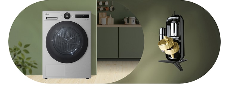 LG 烘干机和 AI DUAL Inverter 的图像