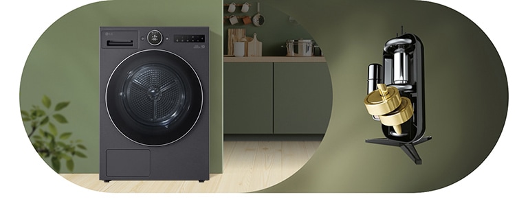 LG 烘干机和 AI DUAL Inverter 的图像