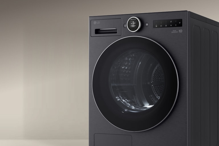 LG 烘干机的钢钻玻璃门。