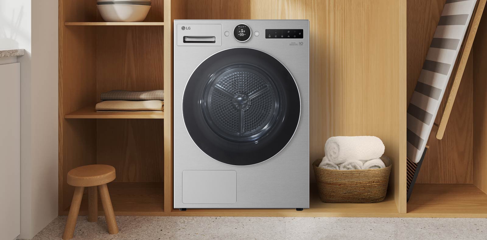 AI dry 循环能够检测织物类型并感应到残留水分含量。