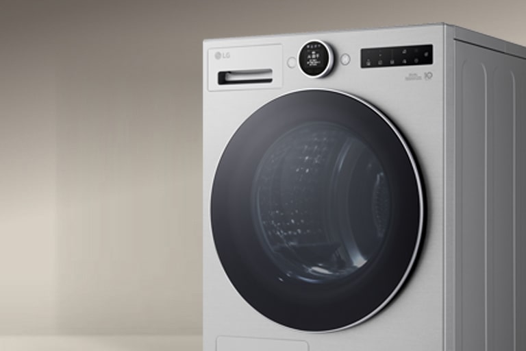 LG 烘干机的钢钻玻璃门。